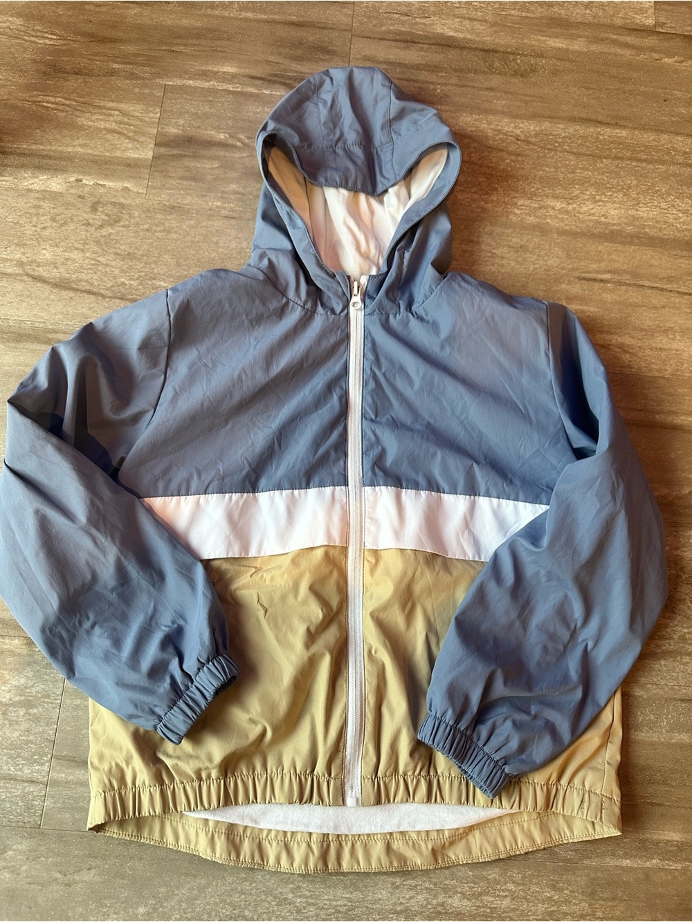 Little Bipsy Blue and Khaki Hooded Windbreaker